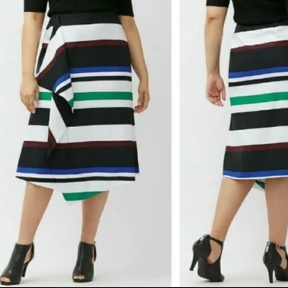 Lane Bryant Asymmetric PullOn Skirt